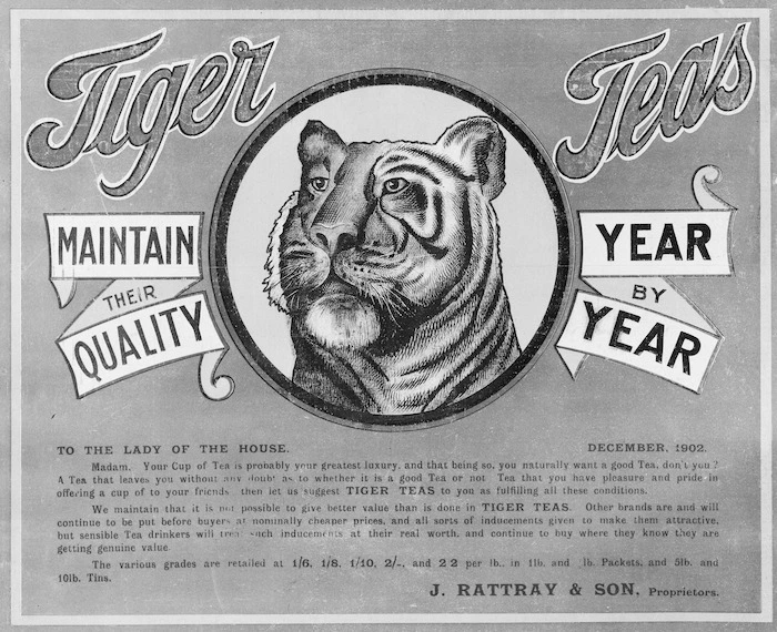 Advertisement for Tiger Teas