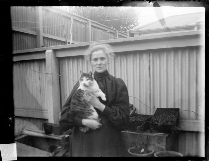 Woman with cat