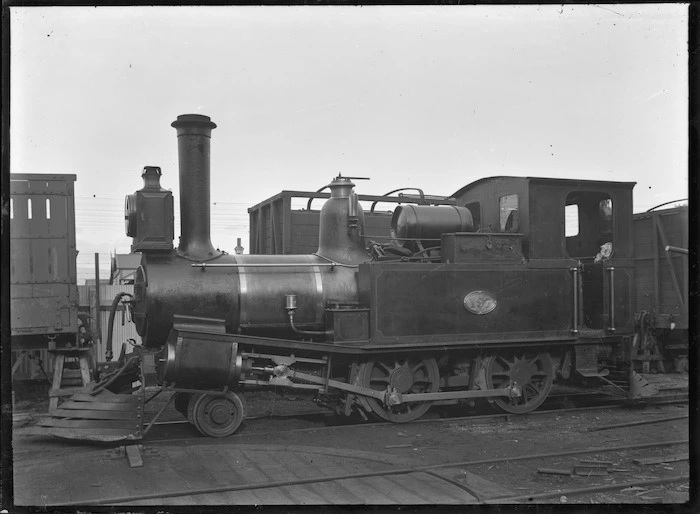 D class steam Neilson locomotive, New Zealand Railways number 197 (2-4-0T).