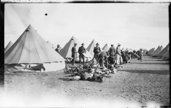 Military camp during World War I, probably Egypt