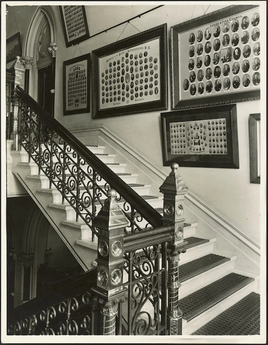 Main staircase, Parliamentary Library, Wellington