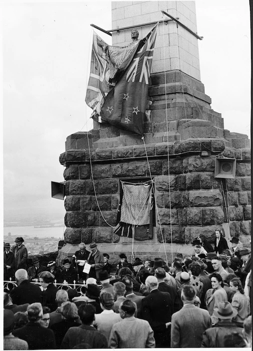 Obelisk unveiling ceremony, One Tree Hill, Auckland