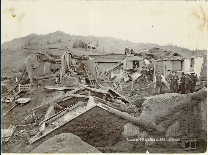 Ruins of McRae's Hotel, Te Wairoa, destroyed during the 1886 Tarawera eruption