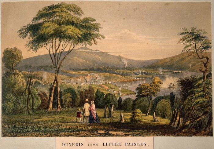 [Abbot, Edward Immyns] d 1849 :Dunedin from Little Paisley. London. Published by Fredk J Wilson, 21 Gt Russell St, Bloomsbury [ca 1853]