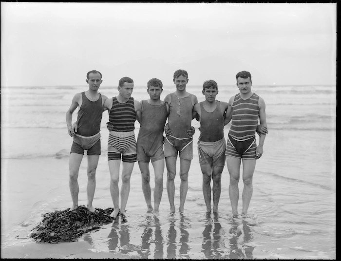 Group of men in bathing suits