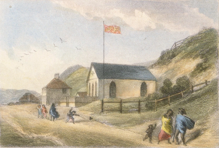 [Brees, Samuel Charles] 1810-1865 :The Scotch kirk, Wellington [1844 or 45]. Drawn by S C Brees. Engraved by Henry Melville. [London, 1847]