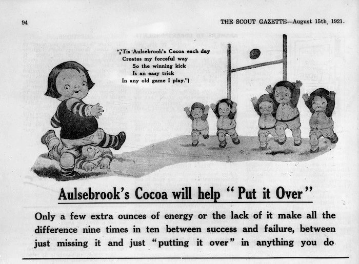 Advertisement for Aulsebrook's cocoa