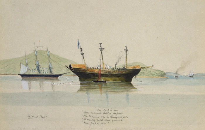 Hamley, Joseph Osbertus 1820-1911 :H.M.S. Esk ; stuck with the Maoris taken prisoner at Rangiriri where Capt.... R.A. was killed. [1864?]