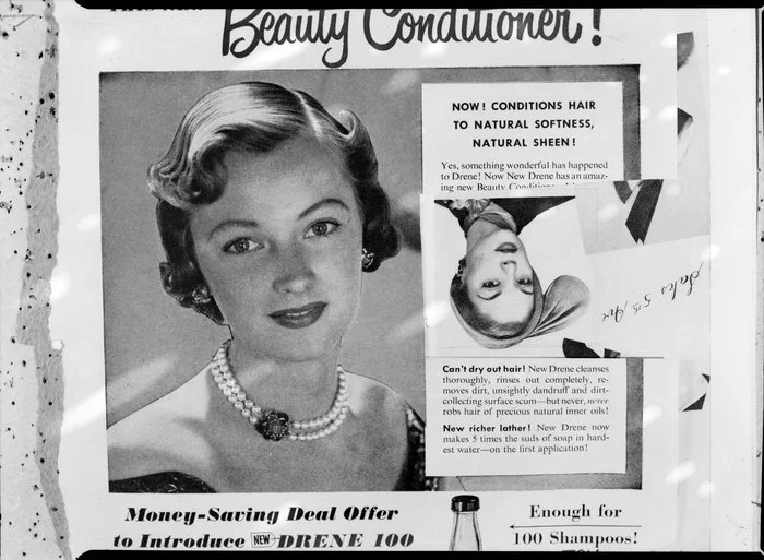 Model in a shampoo advertisement
