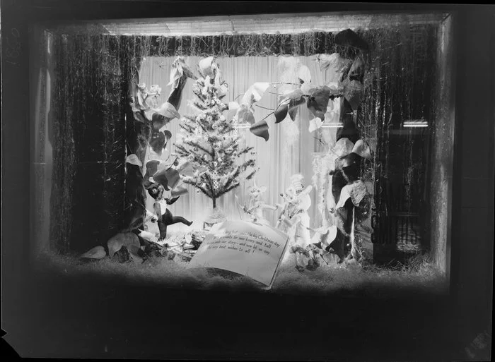 Christmas window display, James Smith Ltd.