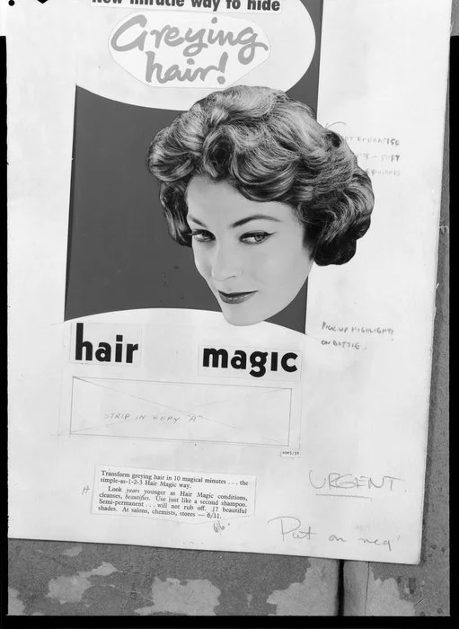 Advertisement for Hair Magic hair dyes
