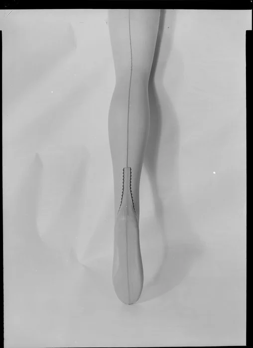 Nylon stocking on model