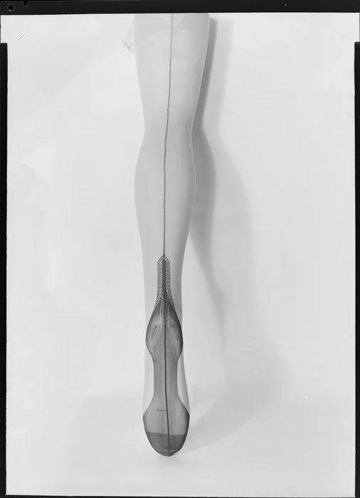 Nylon stocking on model
