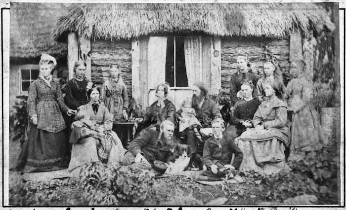 Mr and Mrs Shand and family, Chatham Island - Photograph taken by Alfred Martin