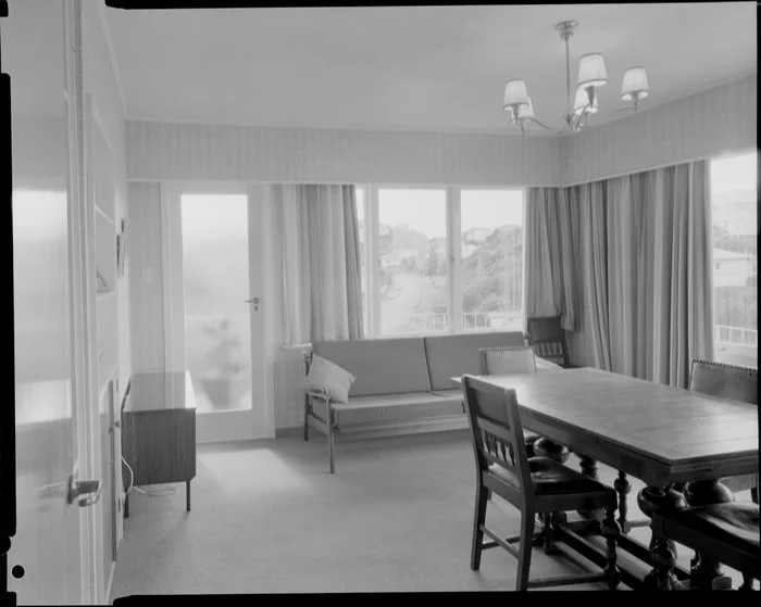 Dining room, Vautier House [Wellington?]