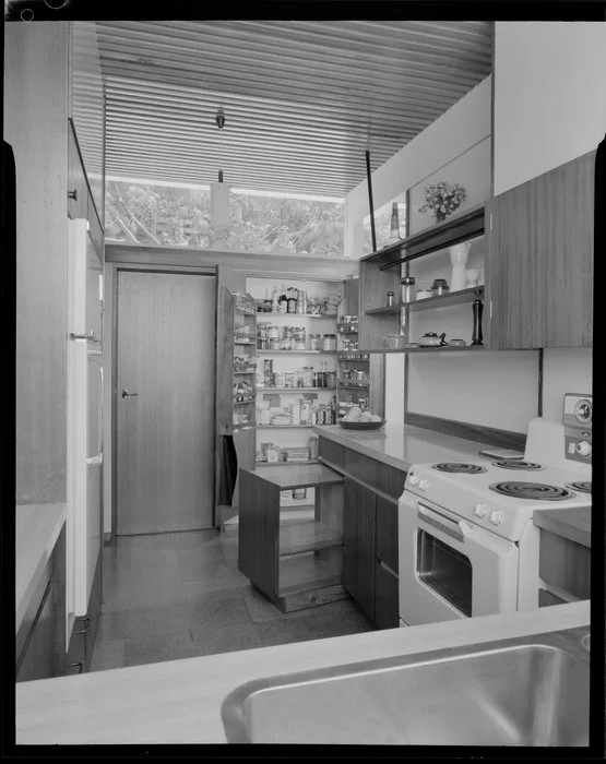 Kitchen interior, Winkler house, Wellington