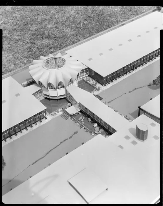 Architectural concept model of the proposed stage two build of the Forest Research Institute, Rotorua