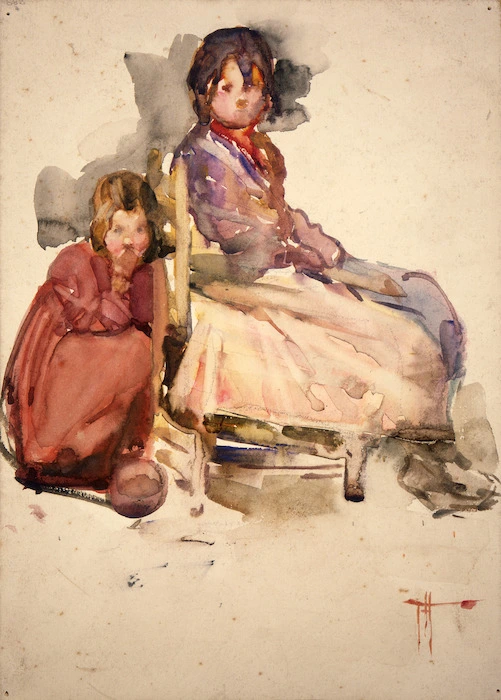 Hodgkins, Frances Mary 1869-1947 :[Venetian children]