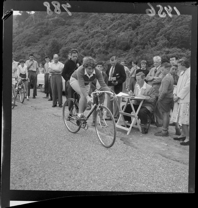 Janet Gosse in the women's road cycling time trials
