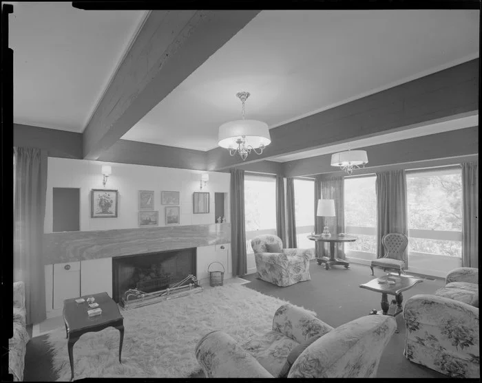 Living room interior, Todd house