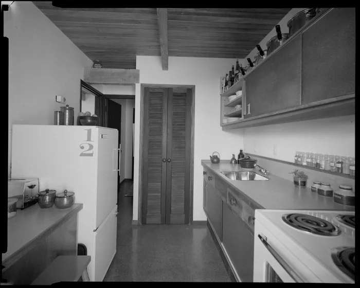 Kitchen interior, Jon Craig house, Wellington