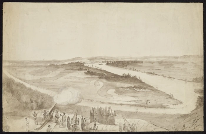 Heaphy, Charles, 1820-1881: Mere-Mere from Whangamarino Redoubt