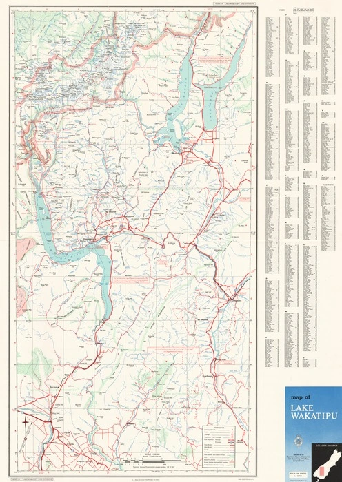 Map of Lake Wakatipu.