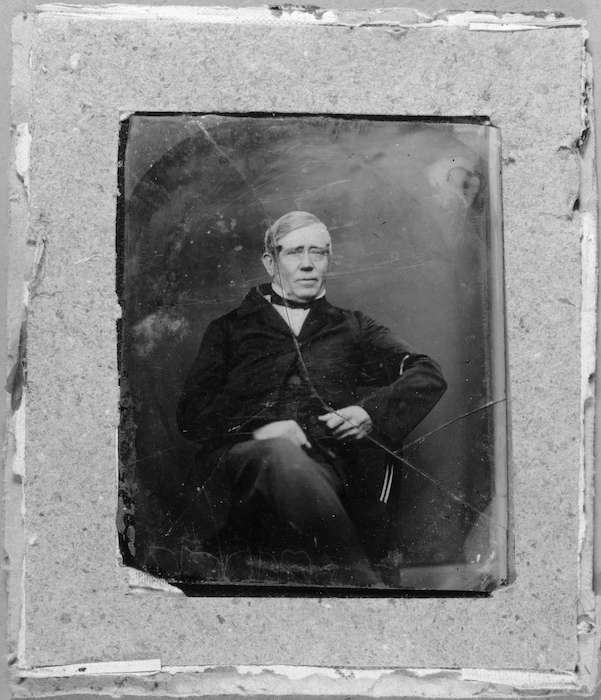 Photographs of an ambrotype portrait of James Reddy Clendon