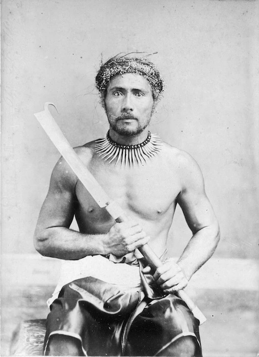 Photograph of the first chief [unidentified] killed during the Samoan war