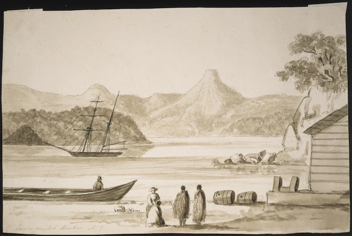 [Merrett, Joseph Jenner] 1815-1854 :Coromandel Harbor, N.Z. [1848?]