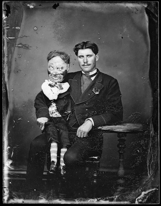 Lieutenant Herman with his ventriloquist dummy