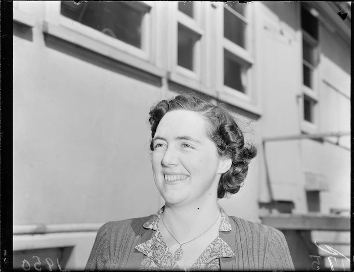 Joan Wells, typist from Dunedin