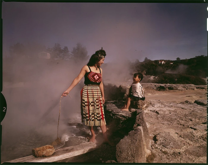 Cooking in the pools, Rotorua