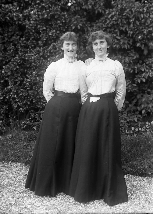 Two unidentified women, probably twins