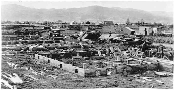 State housing under construction in Waiwhetu, Lower Hutt