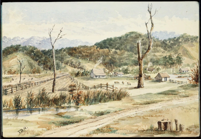 Hutton, Thomas Biddulph, 1824-1886 :[Western boundary of hills. 1861]