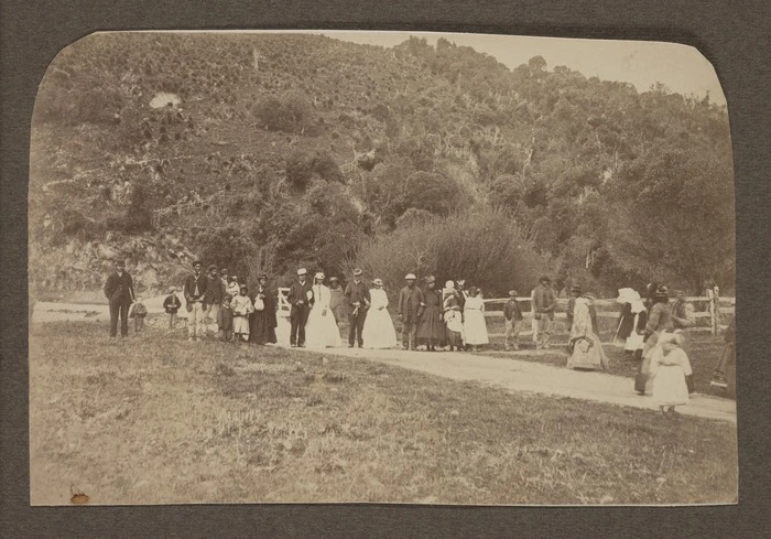 Photographer unknown :Maori wedding. Akaroa N.Z. [1865-71].