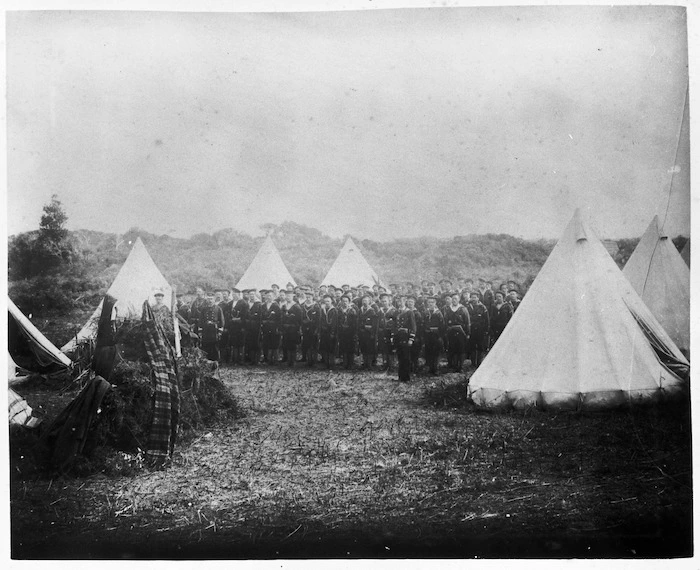 Members of the 'Wellington Navals' at Parihaka