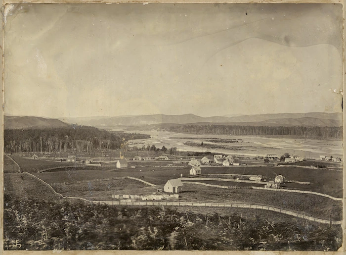 View of Waipawa, the river, and surrounding countryside