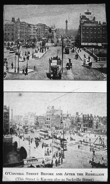 O'Connell Street before and after the rebellion