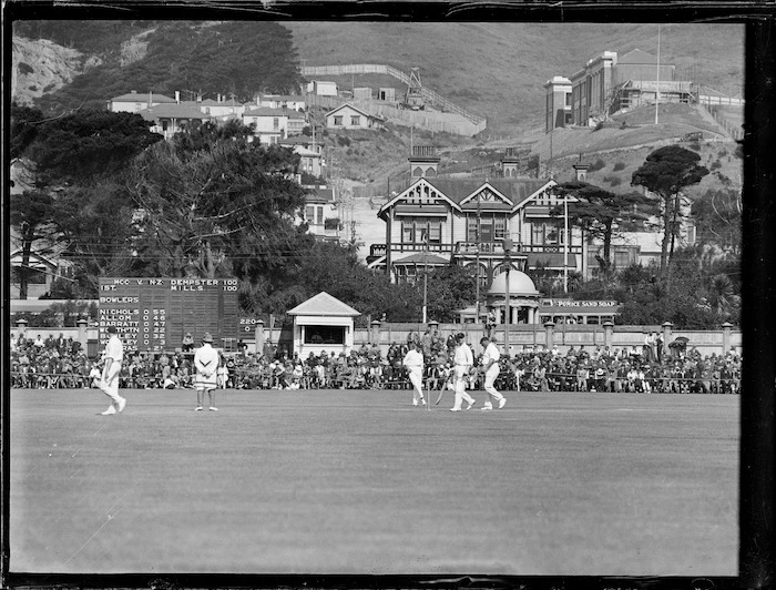 Cricket match, New Zealand vs England, Basin Reserve, Wellington
