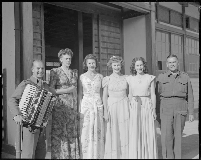 Members of the New Zealand Concert Party in Mizuba, Japan