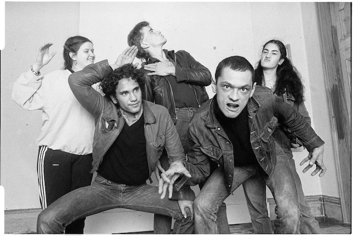 Members of the Maori drama group, Te Ohu Whakaari, in Wellington - Photograph taken by Stuart Ramson