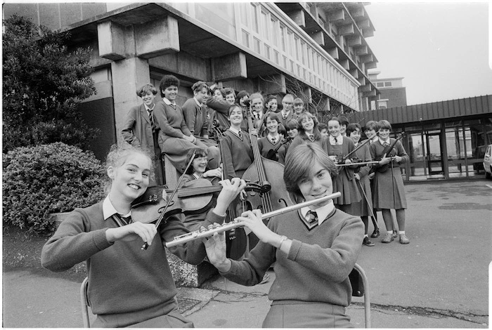 Wellington Girls College choir and string ensemble - Photograph taken by Ian Mackley