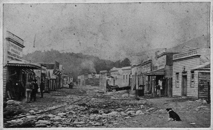 Street scene in the township of Greenstone, West Coast