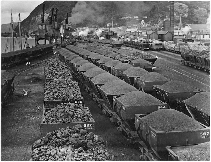 Coal on Greymouth Wharf