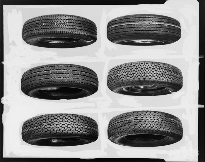 Six different tyre treads