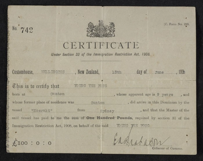 Young, Steven, 1948- : Poll tax certificates