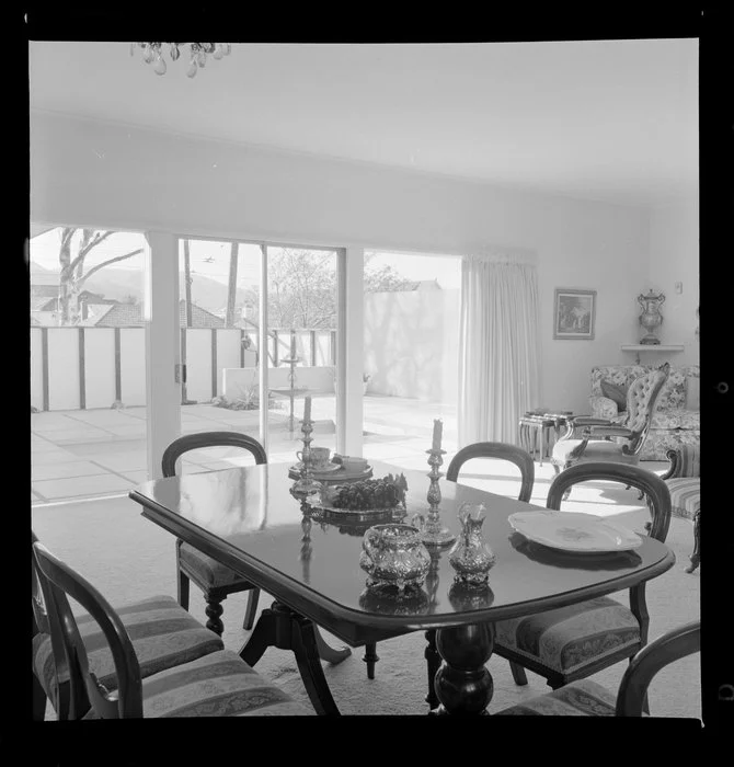Dining room interior, Day house, Wellington