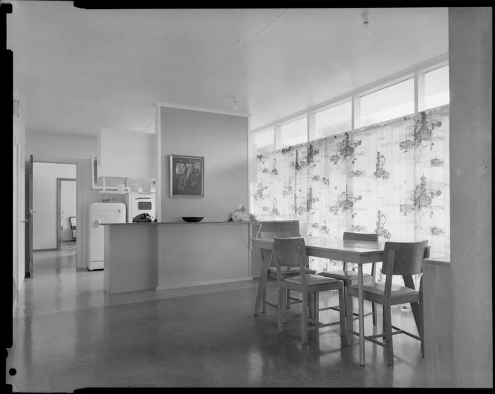 Dining room, Shuker house, Titahi Bay, Wellington